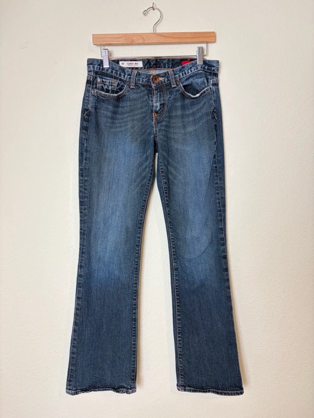 X2 Curvy Y2K Low rise dark Wash flare boho hippie indie 70s retro Eclectic jean